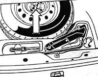  Запасное колесо, домкрат и инструмент Opel Kadett E